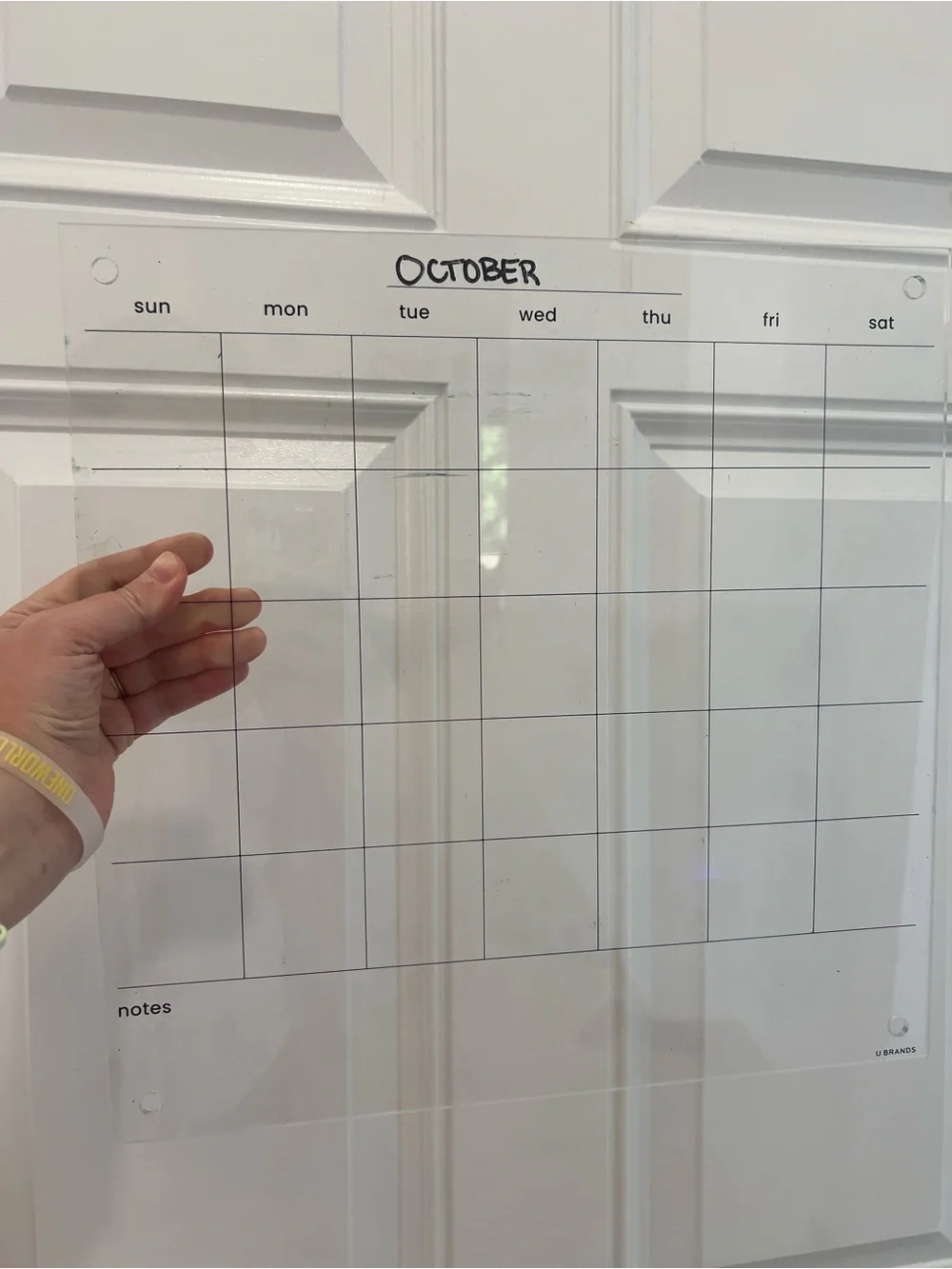 Clear Acrylic Dry Erase Monthly Calendar Board (Selling Individually)